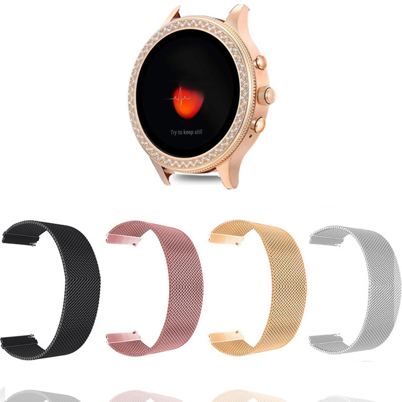 Fossil Watches Smartwatch Gold - Bracelet à boucle milanaise pour montre