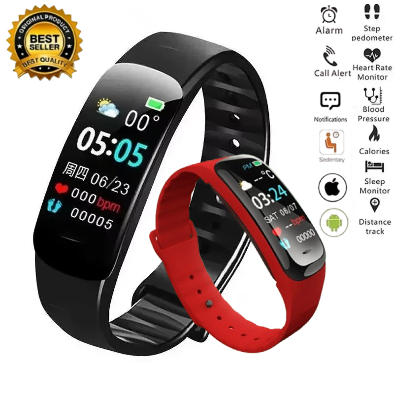 Smartwatch Watches With Bluetooth - Montre connectée C1 Plus, tracker d'activité,