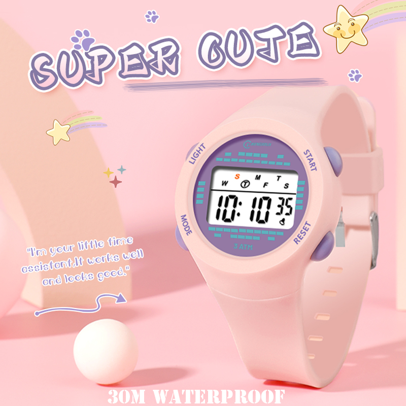 Smartwatch Pink Watches For Kids - Montre électronique pour enfants fille rose