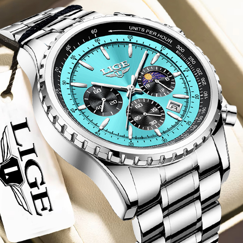 Smartwatch Branded Watches For Men - Montre homme LIGE, marque de luxe