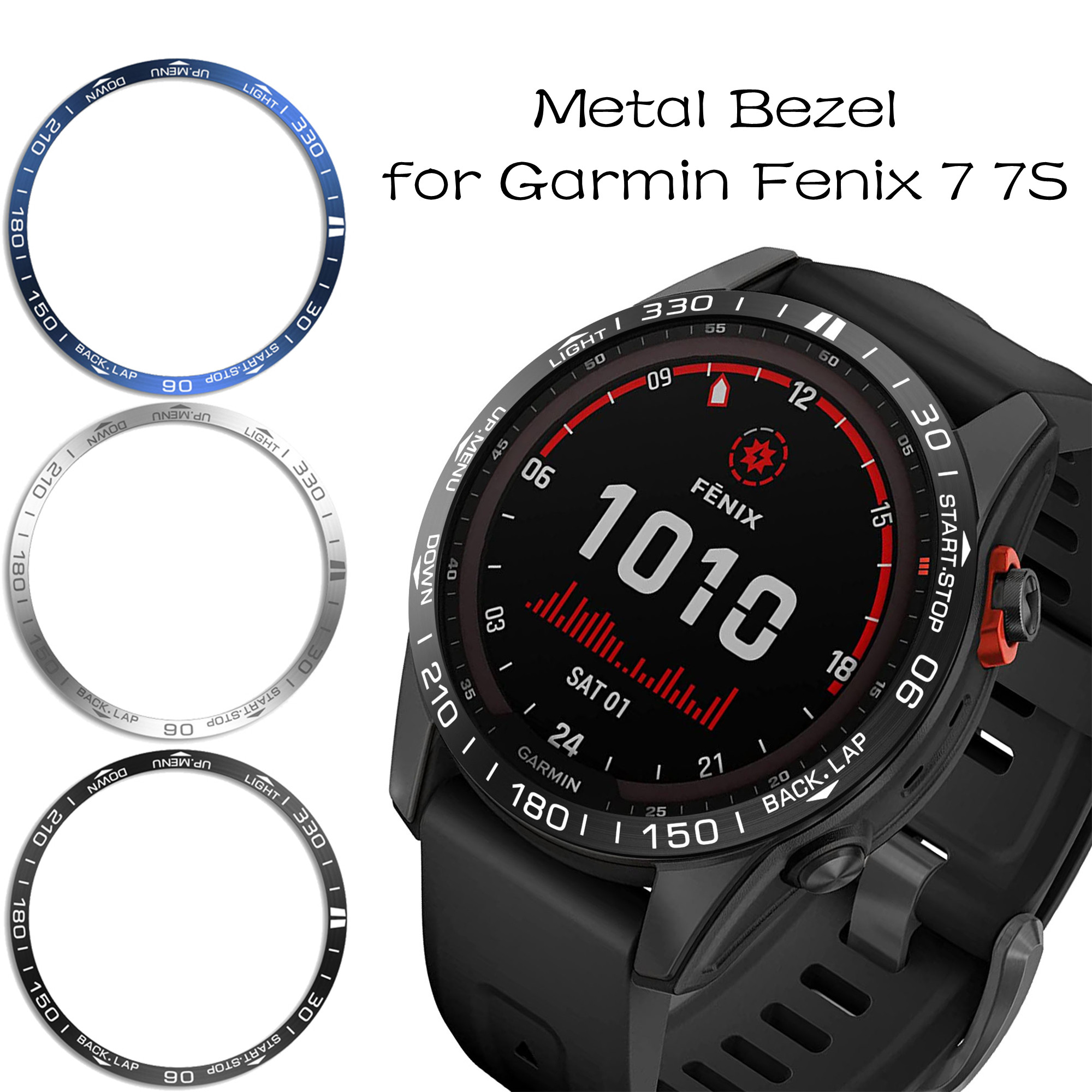 Smartwatch Ring Watches - Lunette de style en métal pour