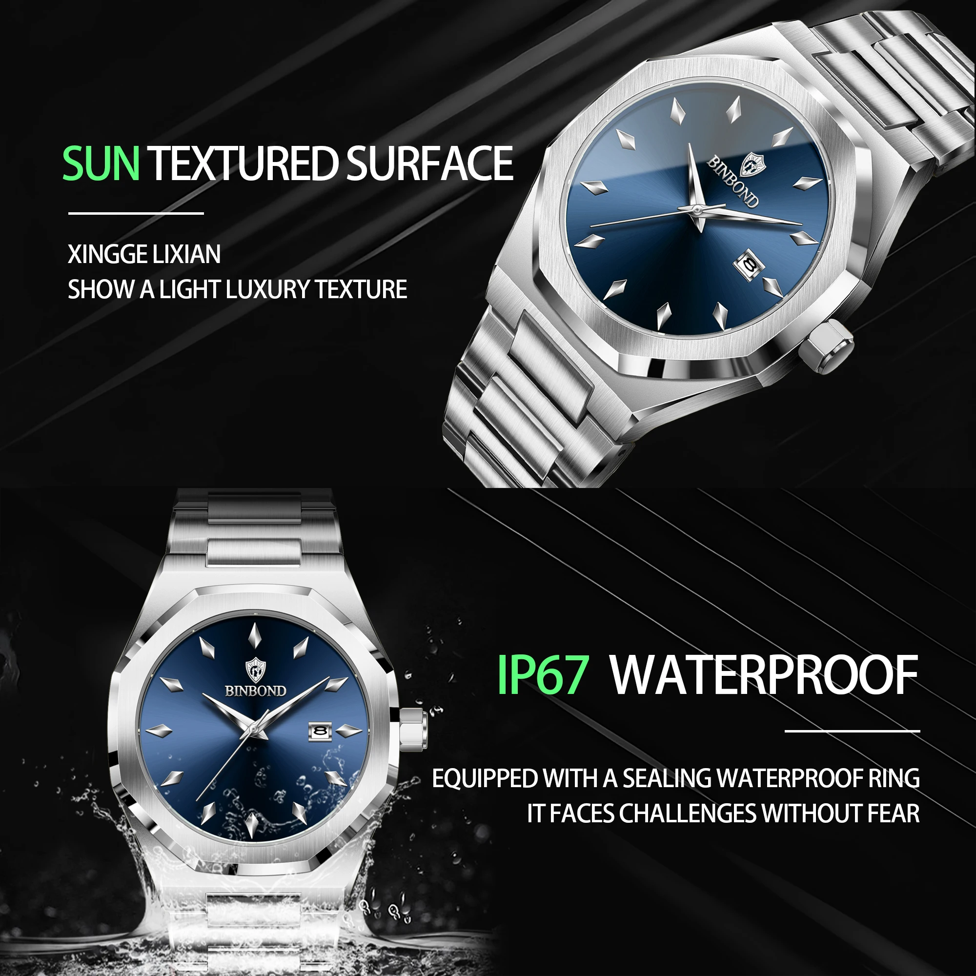 BINBOND Top marque homme montr - Smartwatch Watches Brands For Men avis et prix