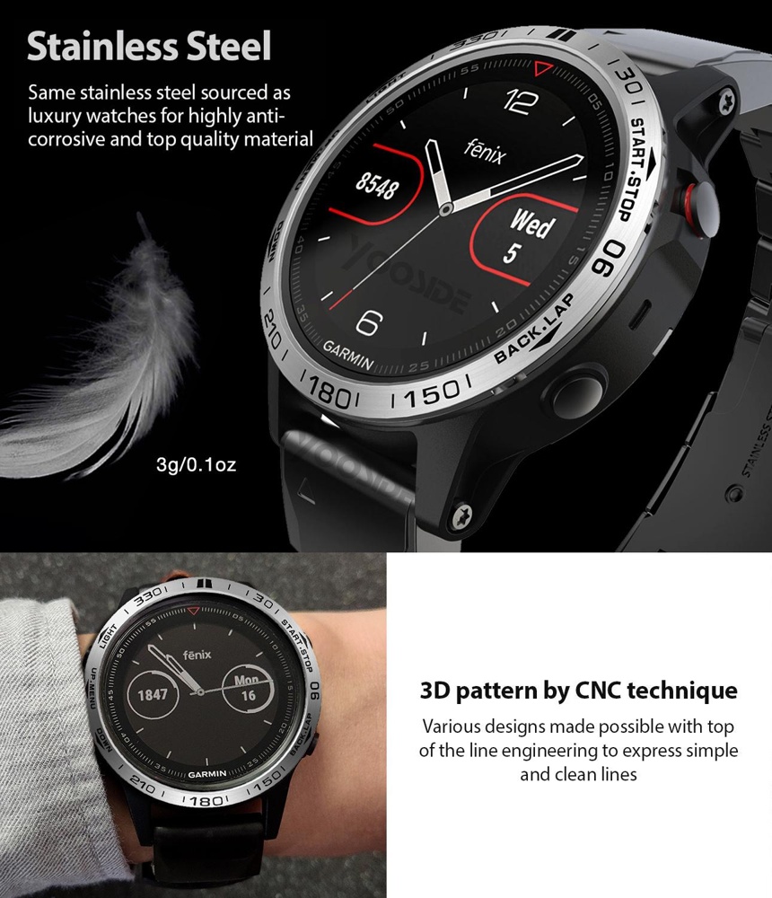 Lunette pour Garmin Fenix 7 7X - Smartwatch Ring Watches avis et prix